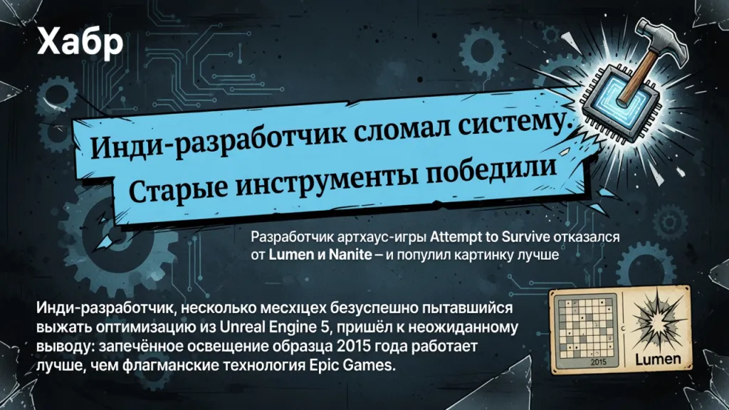 Инди-разработчик сломал систему. Старые инструменты побеждают