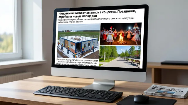 Чиновники Коми отчитались в соцсетях. Праздники, стройки и новые площадки